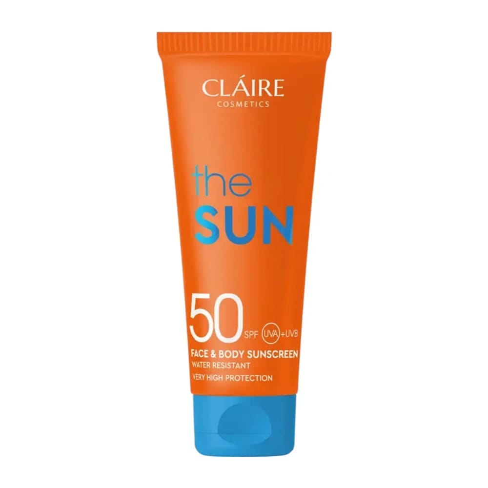 Claire The Sun Солнцезащитный крем для лица и тела водостойкий SPF 50, 200 мл.